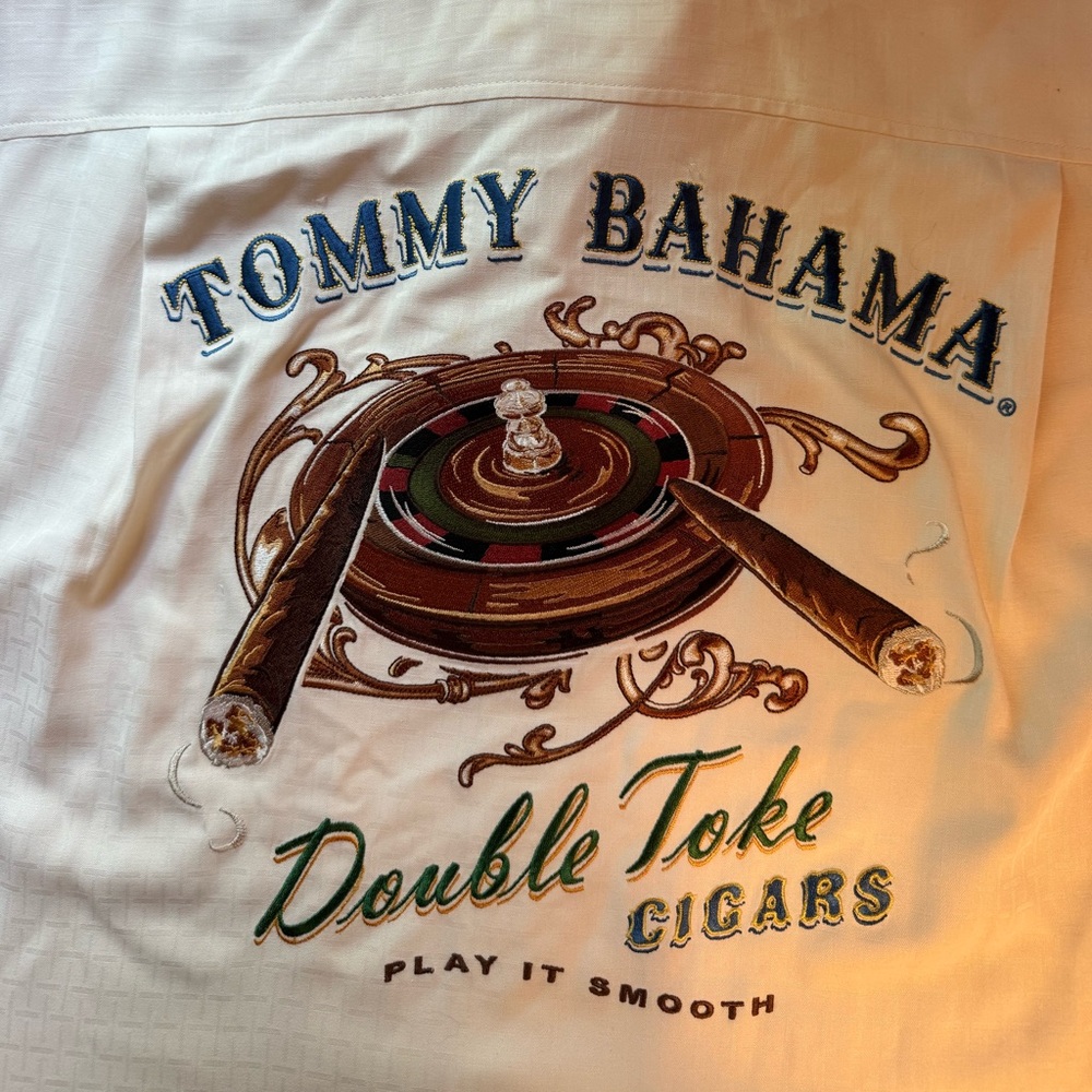 Tommy Bahama Double Toke Cigar Silk dress shirt
